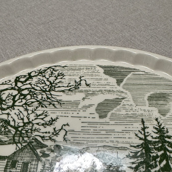 “Christmas Snow”Platter-Auth Reproduction of an Orig Currier & Ives Collection - Picture 4 of 8